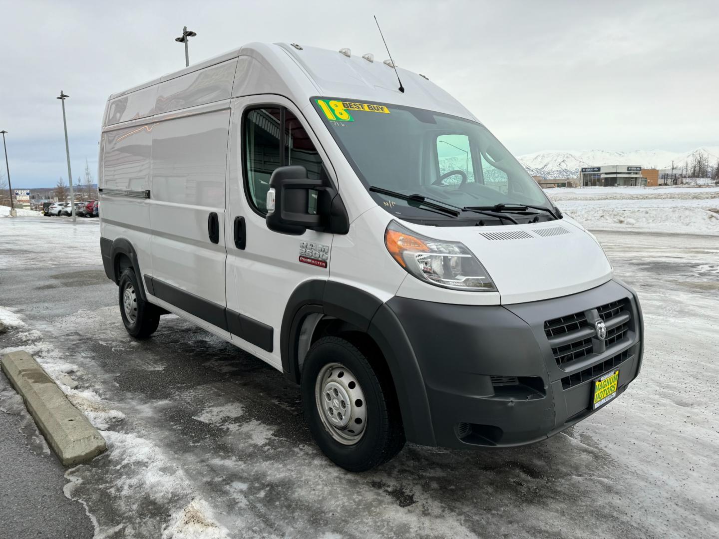 2018 WHITE /Black RAM PROMASTER 2500 136 WB (3C6TRVCG9JE) with an 3.6L engine, Automatic transmission, located at 1960 Industrial Drive, Wasilla, 99654, (907) 274-2277, 61.573475, -149.400146 - Photo#6